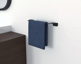Minimalist Metal Hand Towel Rack: Modern Bathroom Organizer