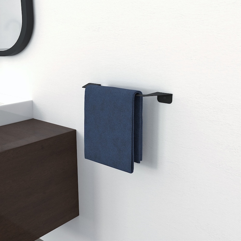 minimalist modern metal wall mounted towel holder
