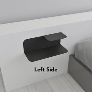 Minimalist Floating Nightstand, Floating Bedside Table, Modern Nightstand with Bookshelf image 8