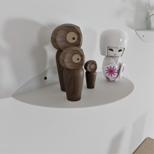 Minimal White Floating Shelf, modernes Metall Display für saubere Wanddekoration