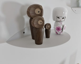 Minimal White Floating Shelf, Modern Metal Display for Clean Wall Decor