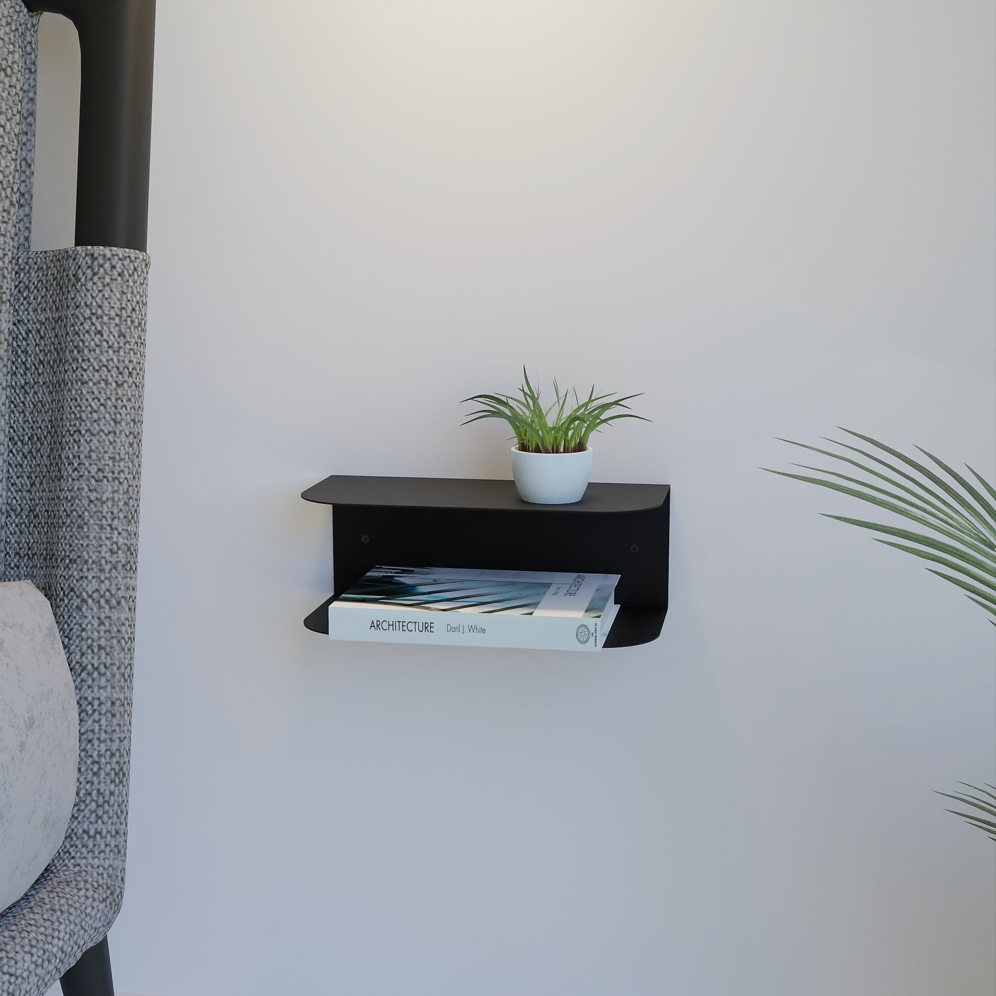 Soporte de pared para estante, soporte para papel higienico - Bed