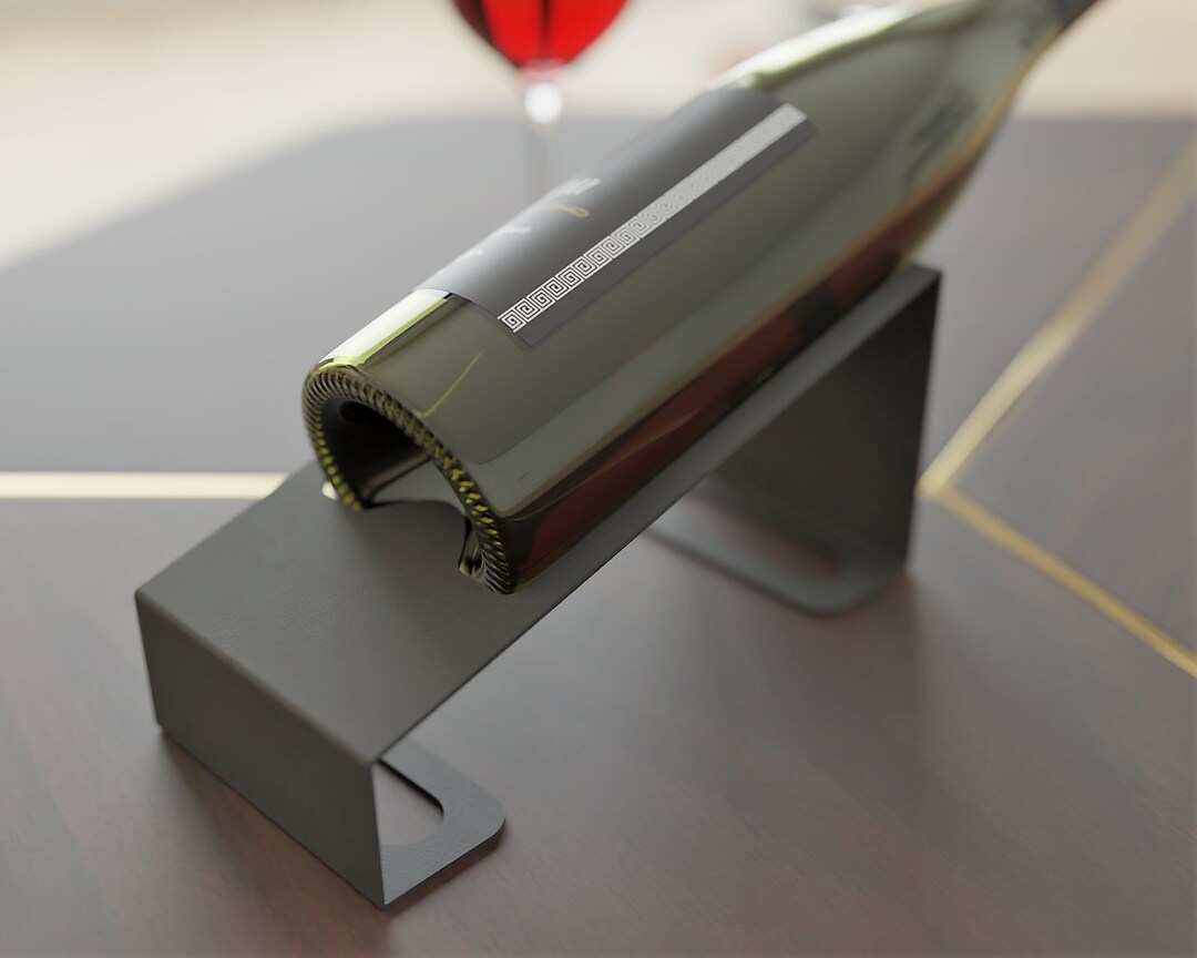 Modern Metal Wine Bottle Holder: Minimalist Wine Rack - Etsy