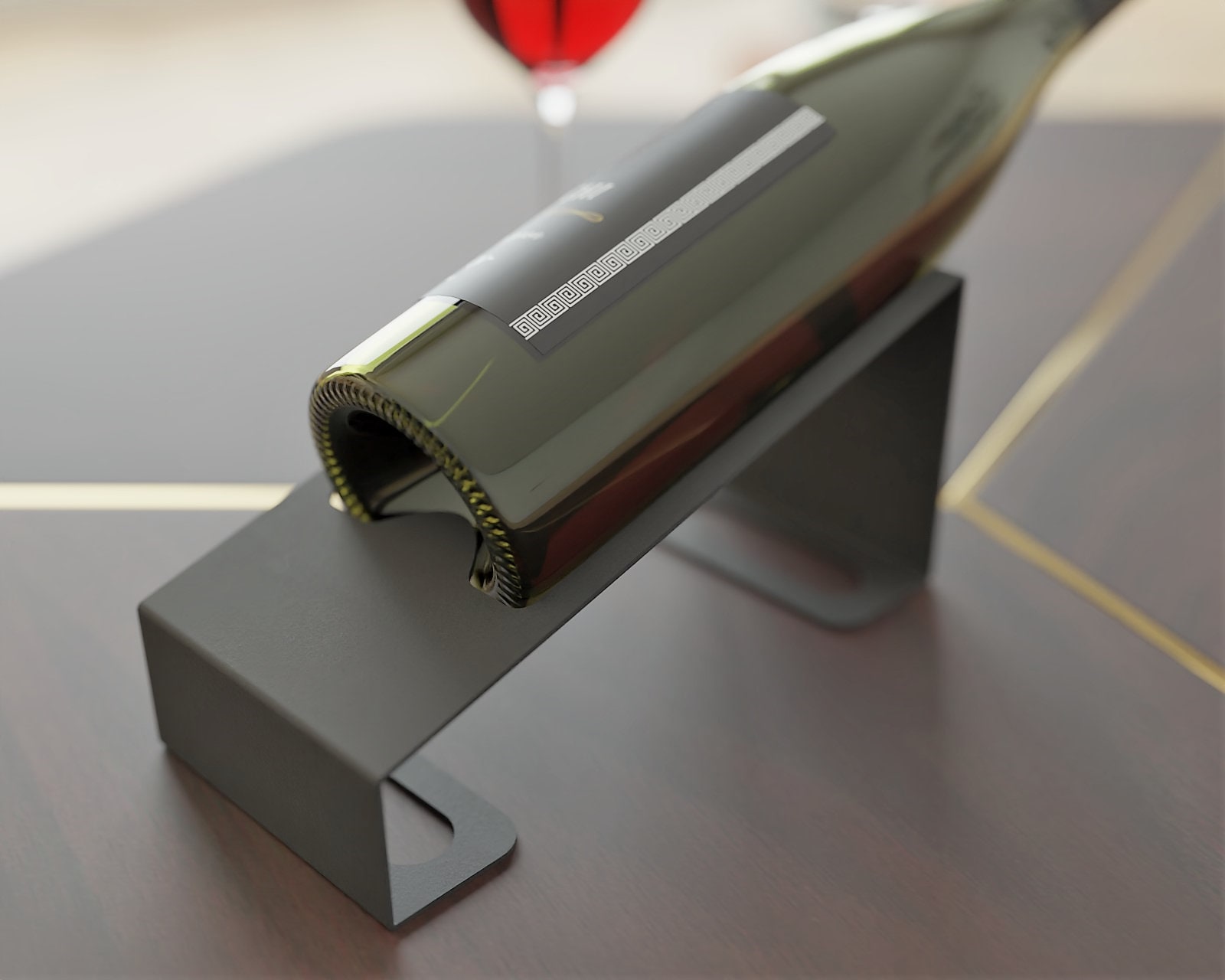 Modern Metal Wine Bottle Holder: Minimalist Wine Rack