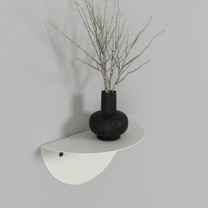 Minimalist Half Circle Floating Shelf: Small Space Decor
