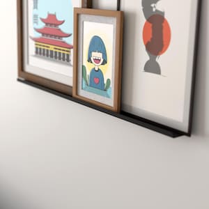 Minimalistyczna metalowa półka na zdjęcia, nowoczesna półka ścienna na dzieła sztuki, zdjęcia, książki