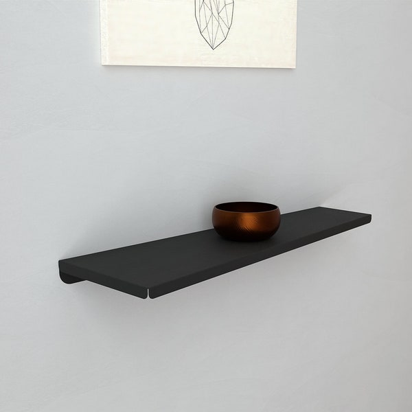 Table console murale minimaliste, Table console étroite moderne, Étagère flottante en métal, Table d'entrée, Étagère murale en métal