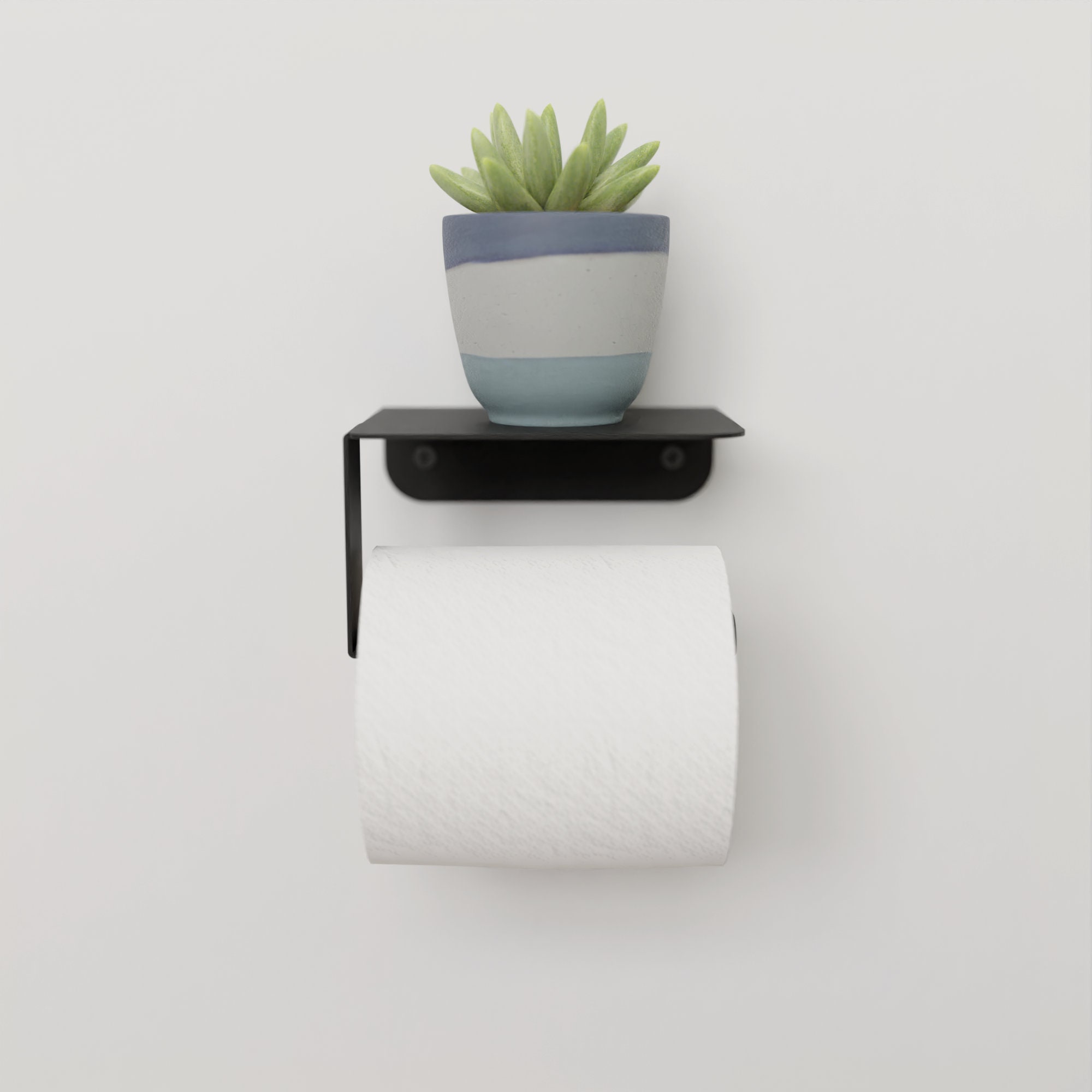 Porta carta igienica con ripiano, porta salviette umidificate, montaggio a parete, adatto per bagno e cucina (argento) | Leroy Merlin