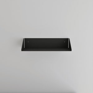 modern matte black wall mounted bookshelf