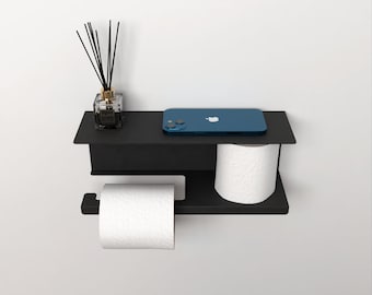 Scaffale moderno per carta igienica, organizer da bagno minimalista, porta carta, organizer da bagno