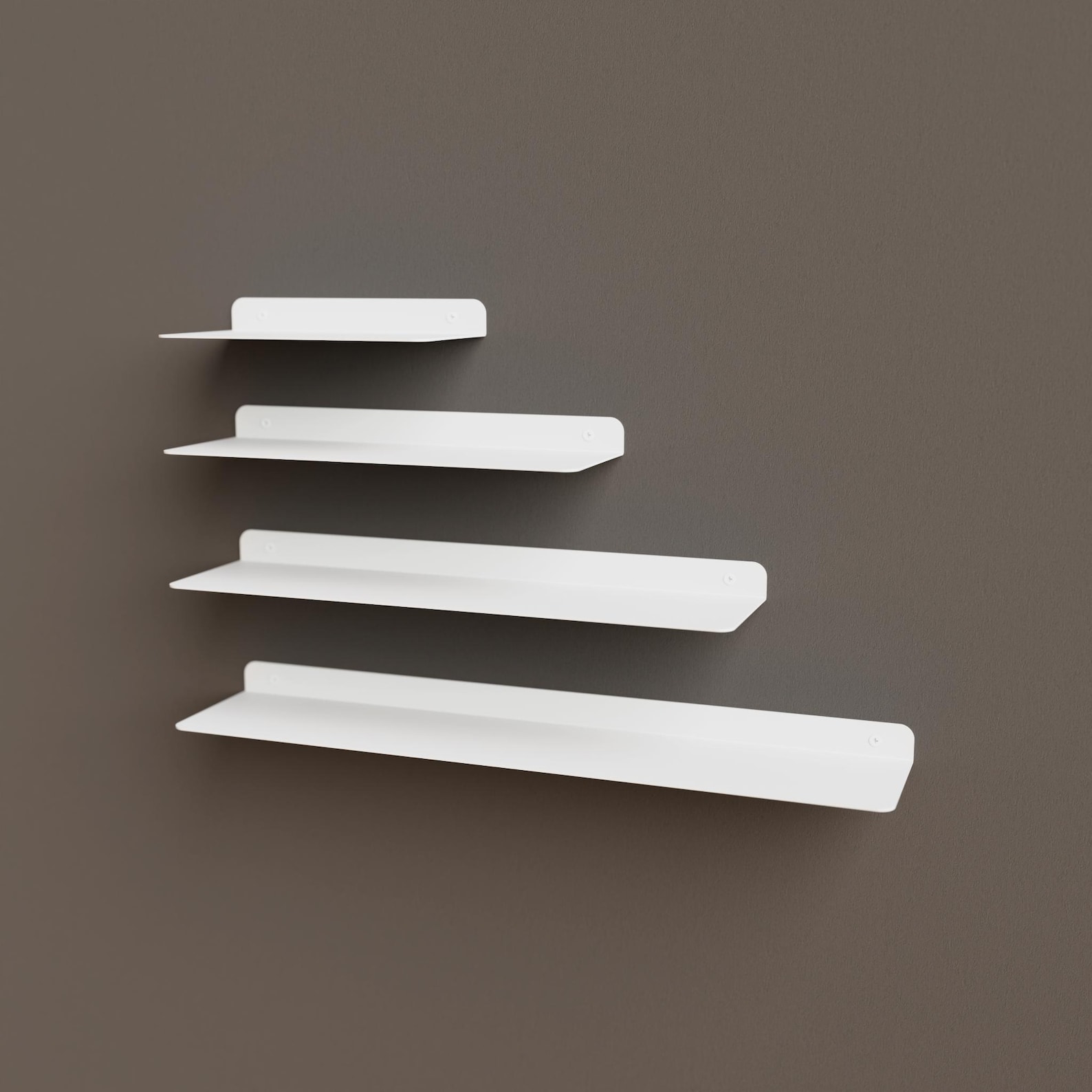 Minimalist White Floating Metal Shelf: Modern Display Organizer - Etsy