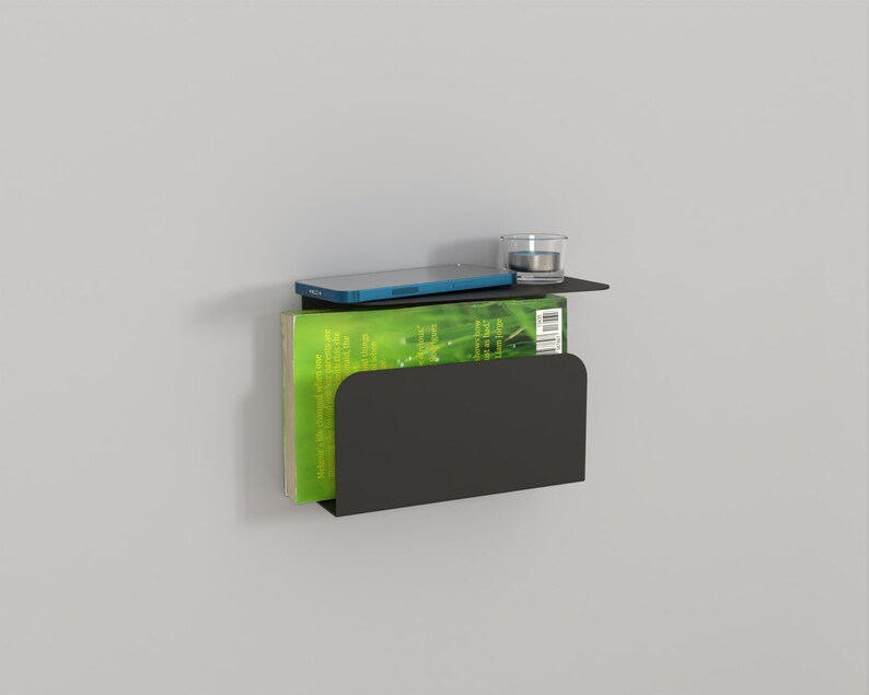 Floating Nightstand With Bookshelf / Modern Floating Bedside Etsy