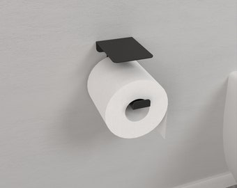 Minimalist Toilet Paper Holder, Bathroom Organizer, Toilet Paper Holder with Shelf, Bathroom Shelf, Paper Towel Holder