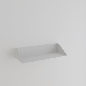 modern matte white wall mounted bookshelf