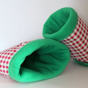 Hedgehog Fleece Hideaway. Rat Tunnel Set, Cozy Tenrec Pouch, Hedgie Snuggle Sack, Small Pet Pink Green Hide, Hedgehogs Hide, Rats House