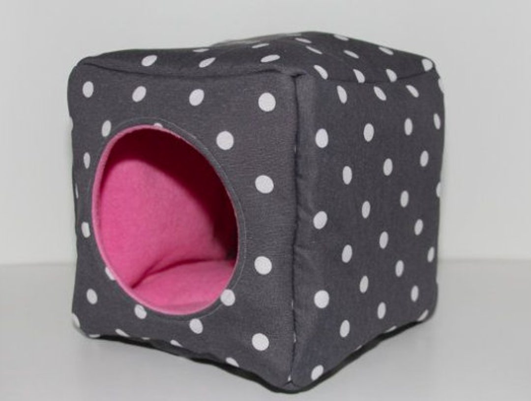 Reinforced Guinea Pig Cube Cavy Cuddle Box Pink Polka Dot Etsy