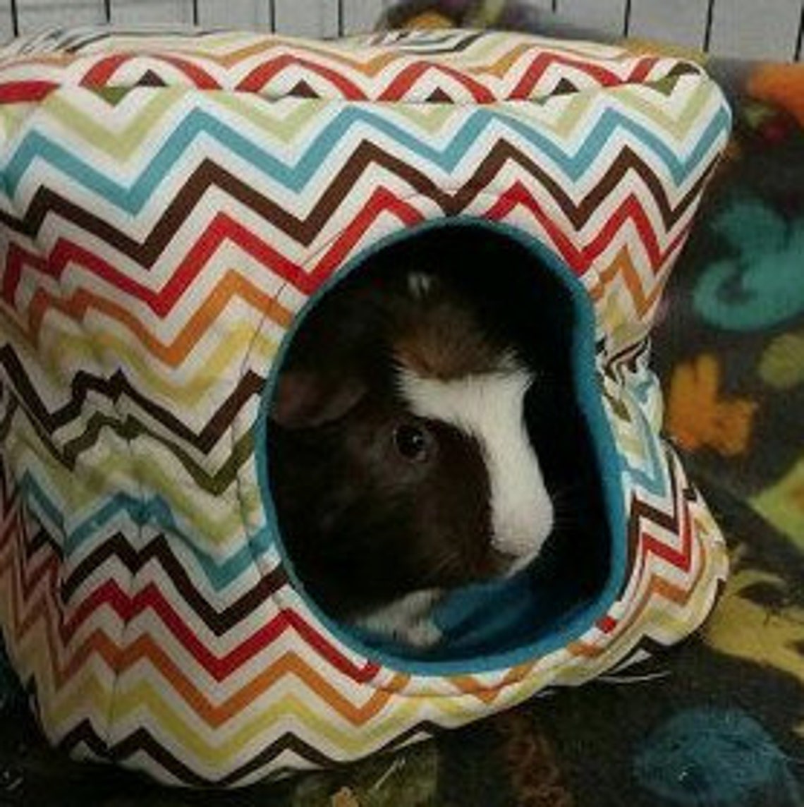 Reinforced Guinea Pig Cube Cavy Cuddle Box Durable Chevron Etsy