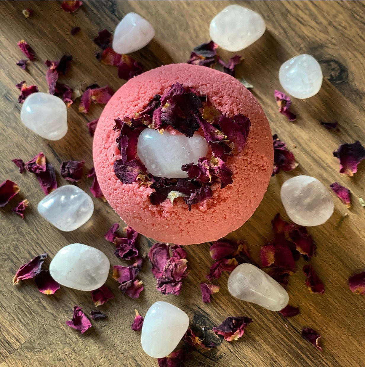 Rose Quartz bath bombs Etsy