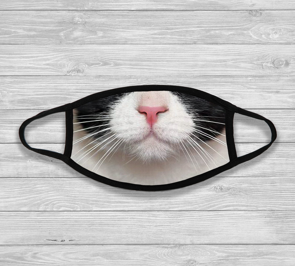 Tuxedo Cat Face Mask Cat Face Mask Face Mask Reusable Mask Etsy Ireland
