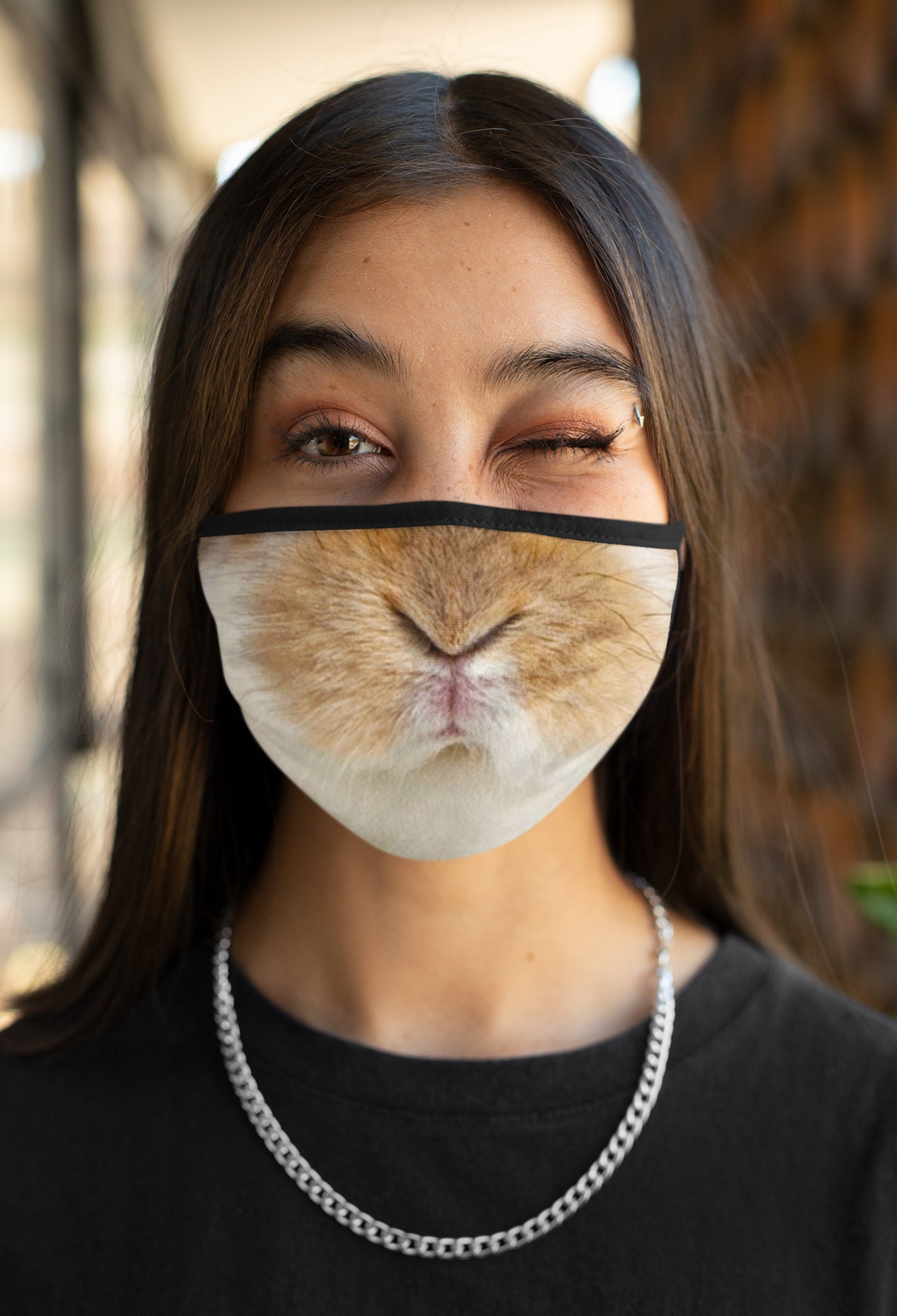 Rabbit Face Mask Bunny Mask Animal Mask Face Mask Reusable Etsy UK