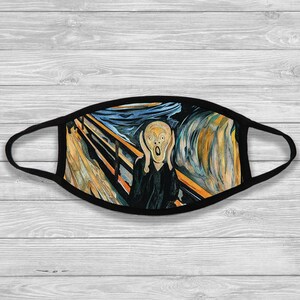 The Scream Mask The Scream Face Mask Edvard Munch Mask The Etsy