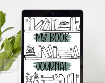 Digital Book Journal and Tracker, Book Planner, Review Sheets, PDF Download