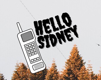 Hello Sidney Scream Movie Kiss-Cut Sticker
