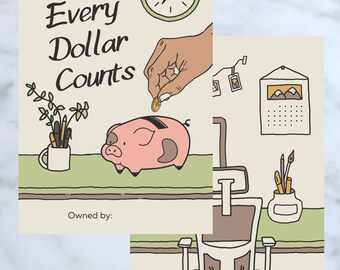 Every Dollar Counts Budget and Savings Goals Tracker, Money Tracker, Financial Planner