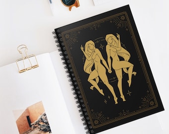 Gemini Spiral Notebook - Ruled Line | Daily Journal | School Notebook | Gift | Horoscope | Zodiac