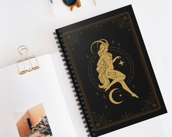 Capricorn Spiral Notebook - Ruled Line | Daily Journal | School Notebook | Gift | Horoscope | Zodiac