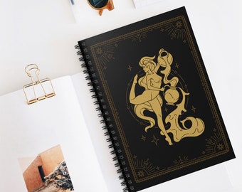 Aquarius Spiral Notebook - Ruled Line | Daily Journal | School Notebook | Gift | Horoscope | Zodiac