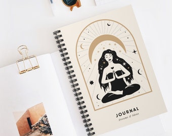 Meditation Dream Ideas Journal Ruled Line Spiral Notebook Etsy