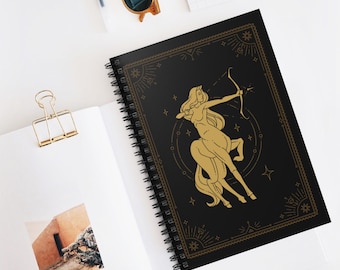 Sagittarius Spiral Notebook - Ruled Line | Daily Journal | School Notebook | Gift | Horoscope | Zodiac