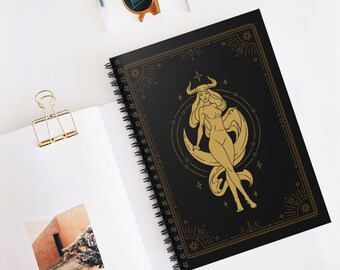 Taurus Spiral Notebook - Ruled Line | Daily Journal | School Notebook | Gift | Horoscope | Zodiac