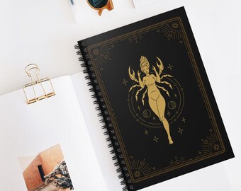Cancer Spiral Notebook - Ruled Line | Daily Journal | School Notebook | Gift | Horoscope | Zodiac