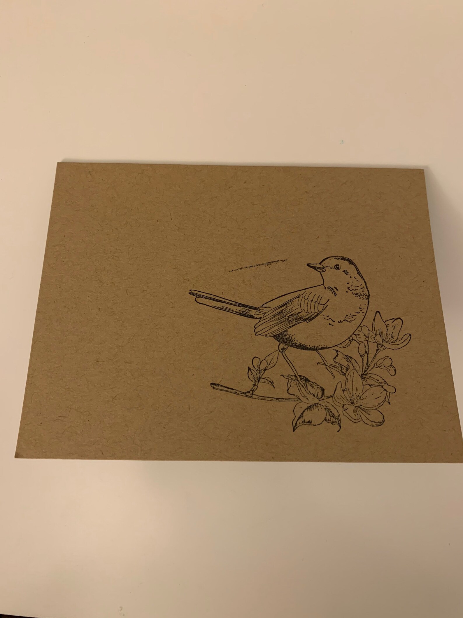 Set of 6 Hand stamped bird greeting cards Etsy