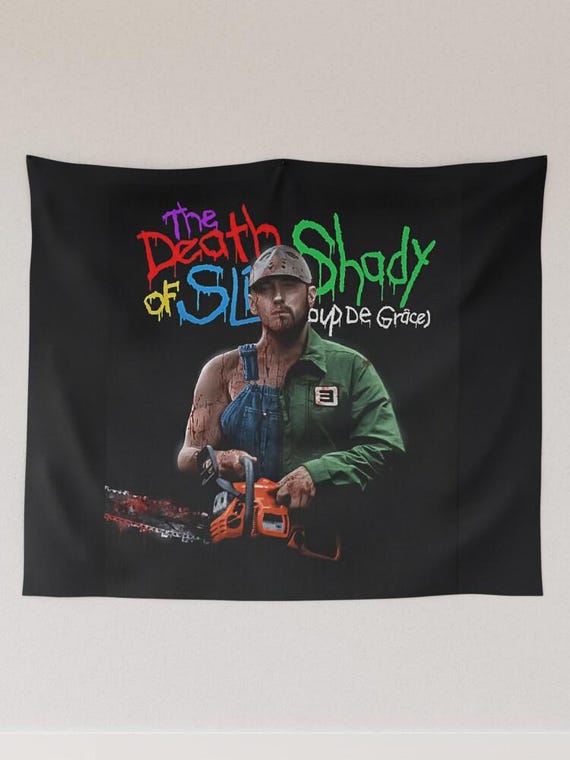 The Death of Slim Shady Wall Tapestry Slim Shady Mandala Tapestry Wall Hanging Eminem Album Tapestry Wall Decor Eminem Album Cover Etsy