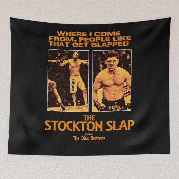 Nick Diaz, Nate Diaz - The Stockton Slap Wall Tapestry, Professional Tapestry Wall Hanging Mixed Martial Artist Tapestry Wall Decor, Diaz