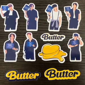 BT21/BTS Butter Inspired Bundle Stickers Army/bangtan sonyeondan/dynamite/butter/Jin/V/Jhope/Suga/Jungkook/Jimin/RM/i purple you/bts merch