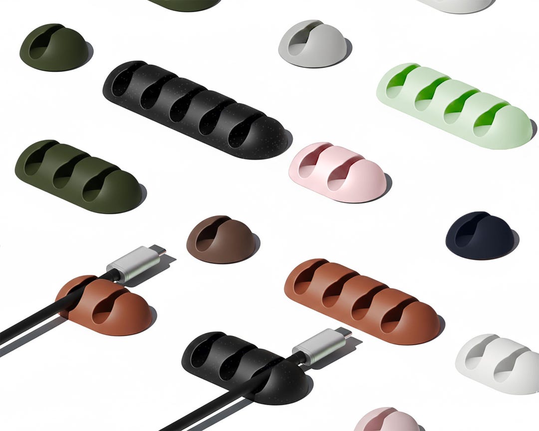 3D Printed Cable Clips With Adhesive – Smooth Finish Desk & Wall Cord ...