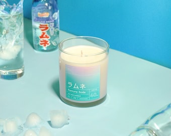 Ramune Soda Candle | Lemon-Lime Scented Soy Wax Candle
