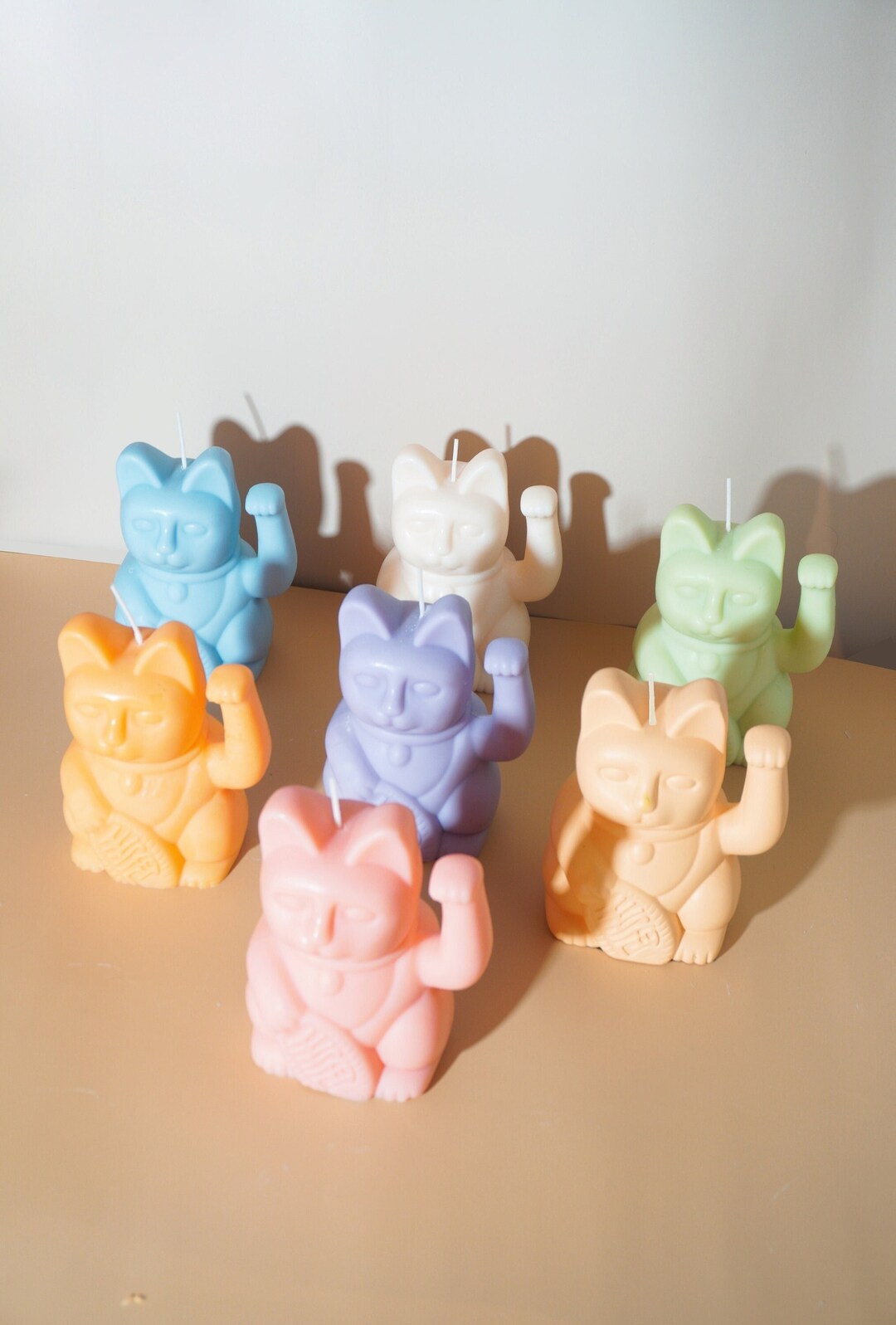 Lucky Cat Candle Fortune Cat Candle Cat Candle Personalized Candle