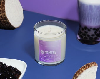 Taro Milk Tea Scented Candle | Asian Inspired Boba Candle