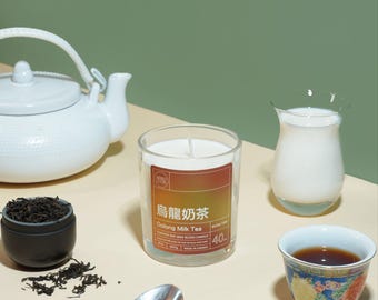 Oolong Milk Tea Candle | Asian Inspired Scented Candle | Oolong Candle | Soy Wax Candle | Bubble Tea Candle | Candle Gift| Boba Candle