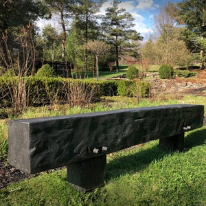 Massive Wooden Bench - Shou Sugi Ban