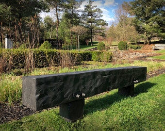 Massive Wooden Bench - Shou Sugi Ban