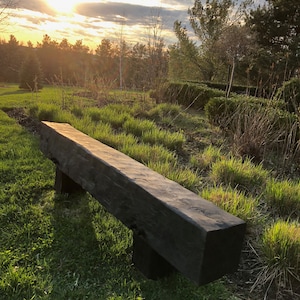 Massive Wooden Bench - Shou Sugi Ban