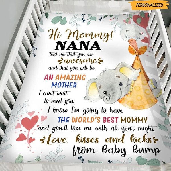 I’m Going To Have The World’s Best Mommy, Personalized The Bump Blanket, Gift For Mom To Be, New Mom, Gift From Baby Bump, Expecting Mom