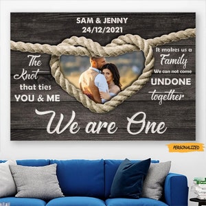 We Cannot Come Undone Together, Personalized Couple Poster Canvas Print, Gift for Couple, Anniversary Gift, Wedding Poster, Couple Gift