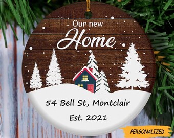 Personalized Housewarming Gift Christmas New Home Ornament, Our New Home Ornament, New Home Gift, Gift For Family, First Home Ornament